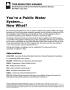 Pamphlet: You're a Public Water System ... Now What?