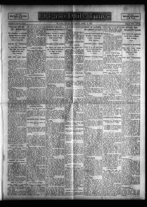 Primary view of El Paso Daily Times (El Paso, Tex.), Vol. 25, Ed. 1 Saturday, April 15, 1905
