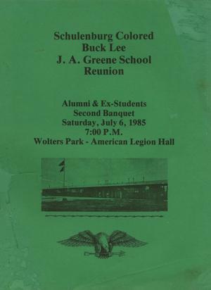 [Schulenburg Colored, Buck Lee, and J. A. Greene Schools Reunion Program Booklet]