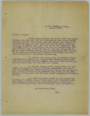 Primary view of [Letter from R. Osthoff to "Direktor", May 4, 1932]