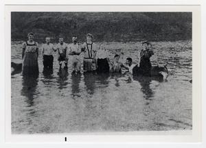 [Swimmers Near Ferry at Brazos River]