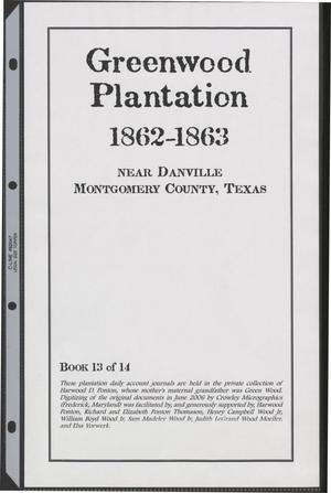 [Greenwood Plantation Accounts: 1862-1863]