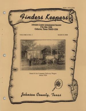 Finders Keepers, Volume 6, Number 1, March 2008