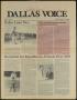 Newspaper: Dallas Voice (Dallas, Tex.), Vol. 1, No. 17, Ed. 1 Friday, August 31,…
