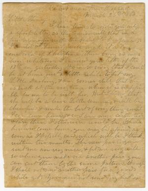 Primary view of [Letter from L. D. Bradley to Minnie Bradley - March 26, 1864]