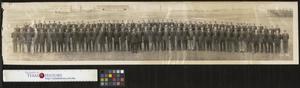 [Photograph of 142nd Infantry Regiment, 36th Division in Fort Dix, New Jersey]