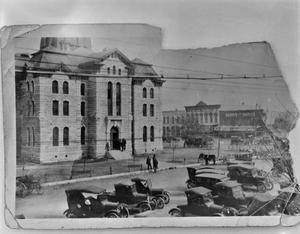 Primary view of [Hood County Courthouse, (Northwest oblique-Circa 1910's)]