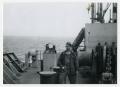 Photograph: [Photograph of Soldier on Deck]