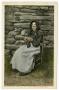 Postcard: [Postcard of Elderly Woman Knitting]