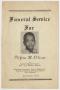 Pamphlet: [Funeral Program for Clifton M. Ellison, March 18, 1967]
