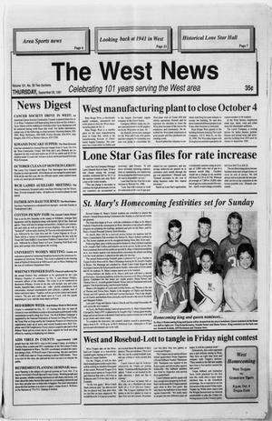 Primary view of The West News (West, Tex.), Vol. 101, No. 39, Ed. 1 Thursday, September 26, 1991