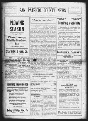Primary view of San Patricio County News (Sinton, Tex.), Vol. 13, No. 29, Ed. 1 Friday, August 26, 1921