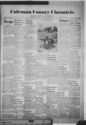 Primary view of Coleman County Chronicle (Coleman, Tex.), Vol. 7, No. 39, Ed. 1 Thursday, September 21, 1939