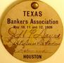 Physical Object: [Paper with a brass fastener states: "TEXAS Bankers Association May 1…