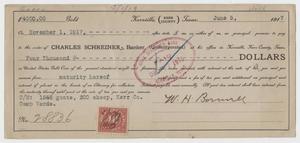 [Promissory Note from W. H. Bonnell to Charles Schreiner]