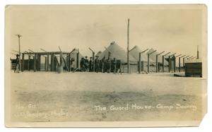 [Photograph of Soldiers Outside of Guard Houses]