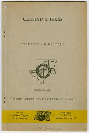 [Grapevine Telephone Directory, 1953]