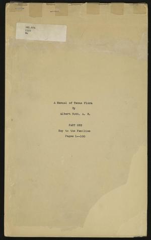 Primary view of A Manual of Texas Flora