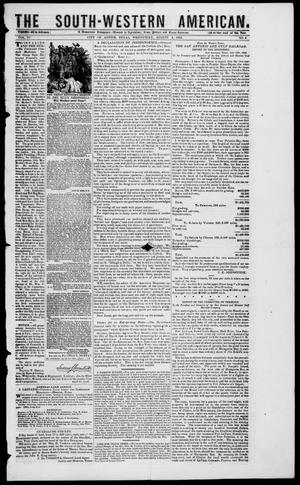 Primary view of South-Western American (Austin, Tex.), Vol. 4, No. 4, Ed. 1, Wednesday, August 4, 1852