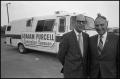 Photograph: [Graham Purcell with his Campaign Caravan]