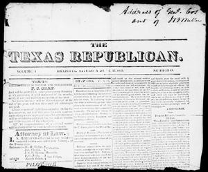 Primary view of The Texas Republican. (Brazoria, Tex.), Vol. 1, No. 43, Ed. 1, Saturday, June 27, 1835