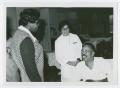 Photograph: [Barbara Jordan with a Patient and a Staff Member]