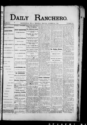 Primary view of Daily Ranchero. (Brownsville, Tex.), Vol. 2, No. 45, Ed. 1 Thursday, October 18, 1866
