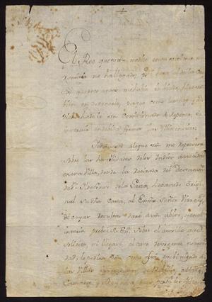Primary view of [Letter from Vicente de Santianés to Captain Tomás Sánchez, June 18, 1774]