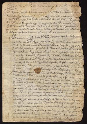 Primary view of [Copy of a Royal Decree King Carlos III to Subjects in New Spain]