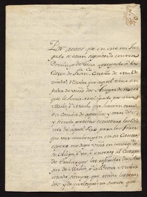 Primary view of [Correspondence between Miguel Ponce Borrego and José María Vidaurre]