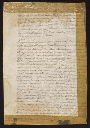 Primary view of [Decree from Viceroy Juan Vicente Güemez]