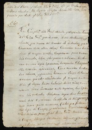 Primary view of [Orders from Santiago de Jesús Sánchez to Citizens]