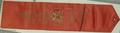 Physical Object: [Red silk Houston "Livestock Exposition" ribbon]
