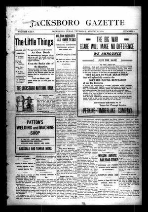 Jacksboro Gazette (Jacksboro, Tex.), Vol. 35, No. 9, Ed. 1 Thursday, August 6, 1914
