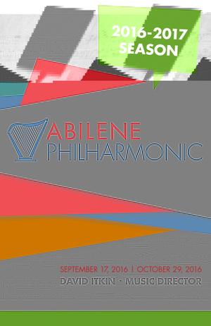 Abilene Philharmonic Playbill: September 17-October 29, 2016