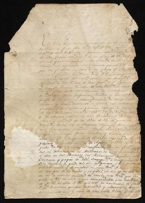 Primary view of [Letter from José Antonio Benites to a Laredo Alcalde, August 7, 1818]