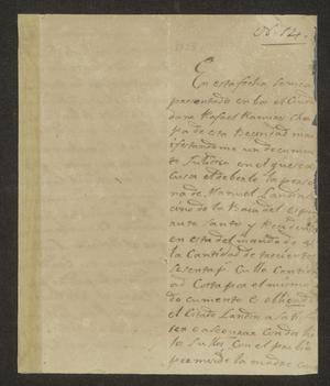 Primary view of [Letter from José Miguel de Hinojosa to the Laredo Alcalde, January 28, 1825]