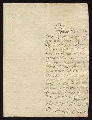 Primary view of [Letter from José Antonio Benites to José Francisco de la Garza, July 2, 1818]