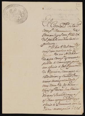 Primary view of [Letter from Martín Perfecto de Cos to the Laredo Alcalde, February 2, 1835]
