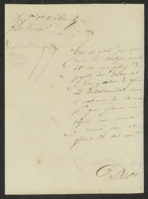 Primary view of [Letter from Miguel Benavides to the Laredo Alcalde, June 22, 1832]