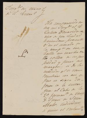 Primary view of [Correspondence between José María Gonzalez Cuellar and the Laredo Alcalde, June 30, 1837]