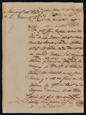 Primary view of [Letter from Sub-Prefect Indro García to the Laredo Alcalde, April 6, 1844]