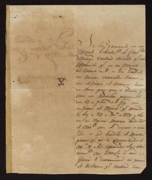 Primary view of [Letter from José Antonio Leal to the Alcalde in Laredo, July 11, 1829]