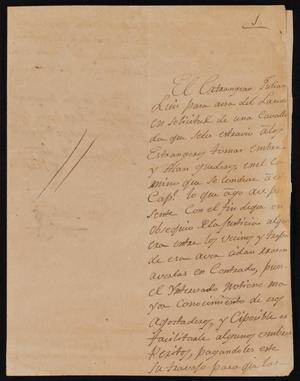 Primary view of [Letter from José Salines to the Laredo Alcalde, November 8, 1827]