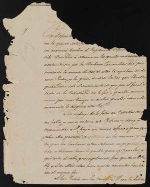 Primary view of [Letter from Jesus Cárdenas to the Laredo Alcalde, February 14, 1842]