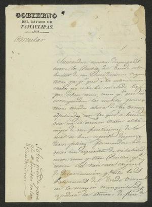 Primary view of [Letter from the Governor to the Laredo Alcalde, February 7, 1832]
