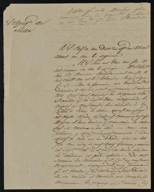 Primary view of [Letter from Policarzo Martinez to the Laredo Junta Municipal, March 31, 1845]