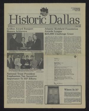 Historic Dallas, Volume 6, Number 14, June 1985