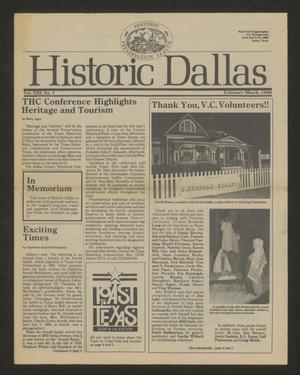 Historic Dallas, Volume 13, Number 1, February-March 1989