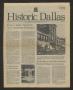 Journal/Magazine/Newsletter: Historic Dallas, Volume 3, Number 3, Summer 1982